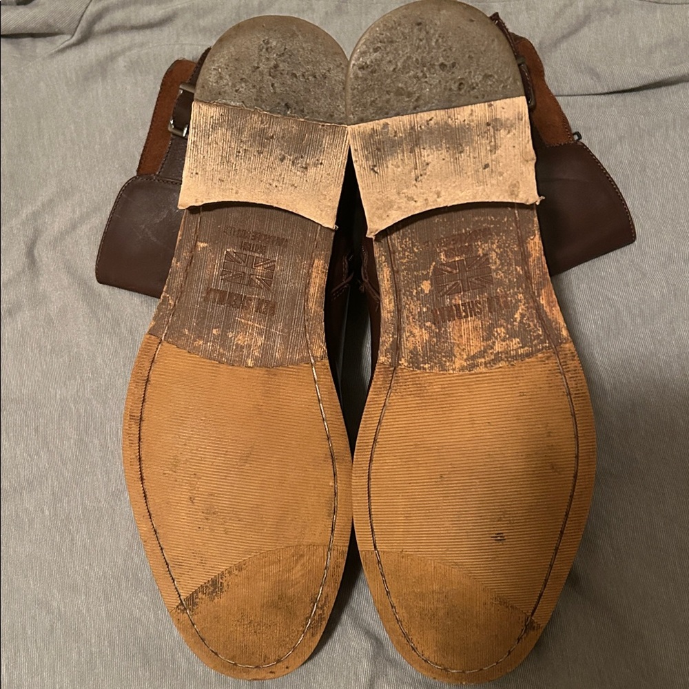 Ben Sherman brown leather and suede boots size 12 EUC with no box - Picture 9 of 9